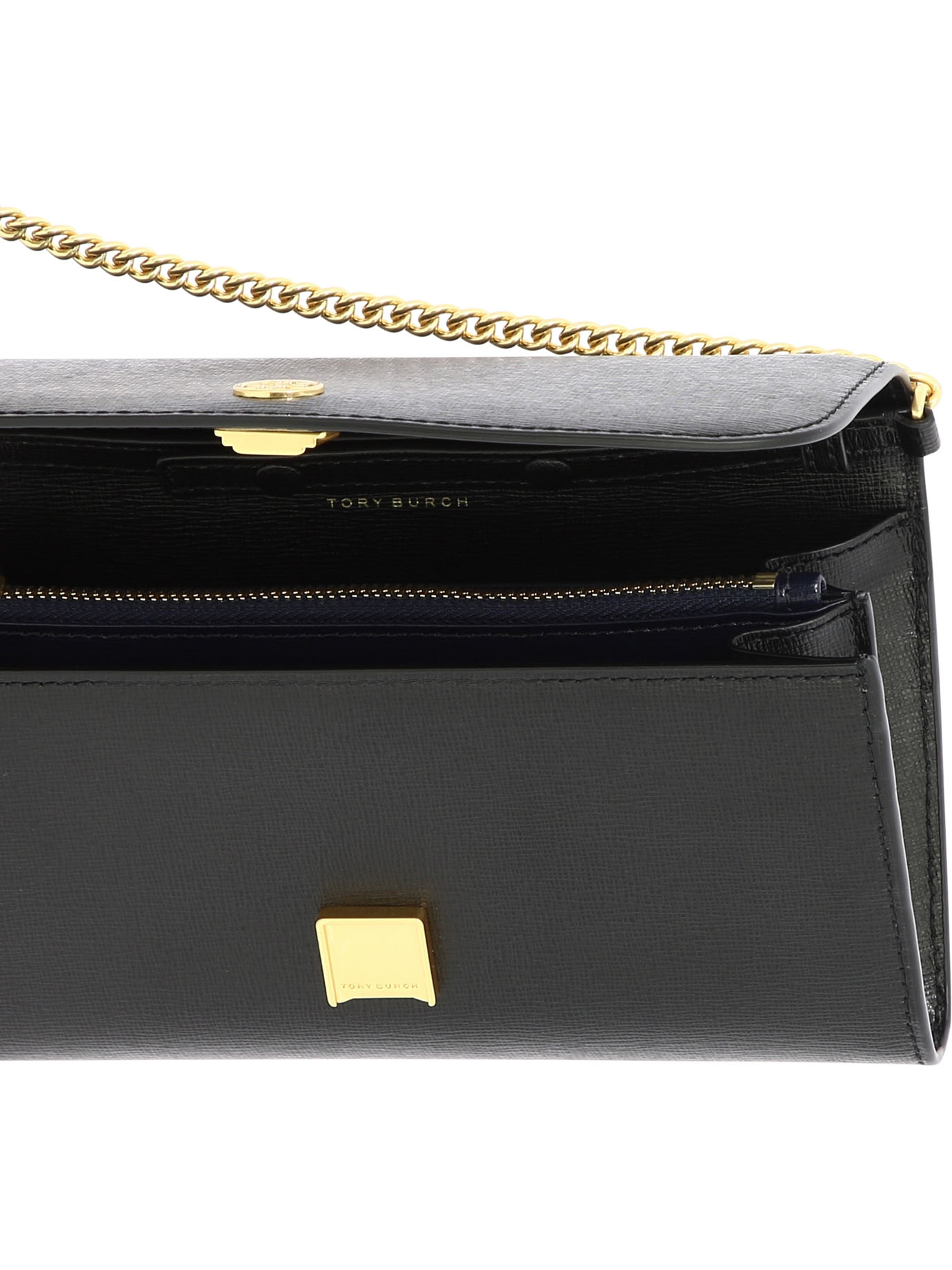 TORY BURCH Black   Robinson wallet on chain